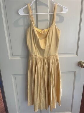 Pinup Couture Pale Yellow Fit-and-Flare Sundress